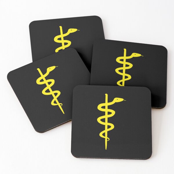Item preview, Rod of Asclepius Yellow Silhouette designed and sold by Artsy-Chemist.
