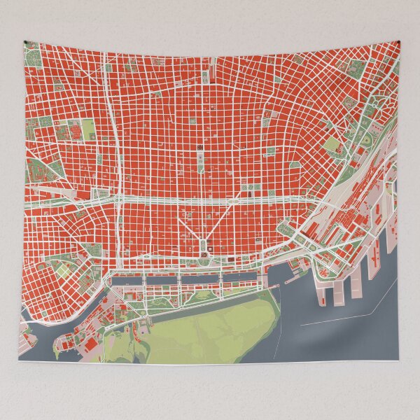 Item preview, Buenos Aires city map classic designed and sold by PlanosUrbanos.