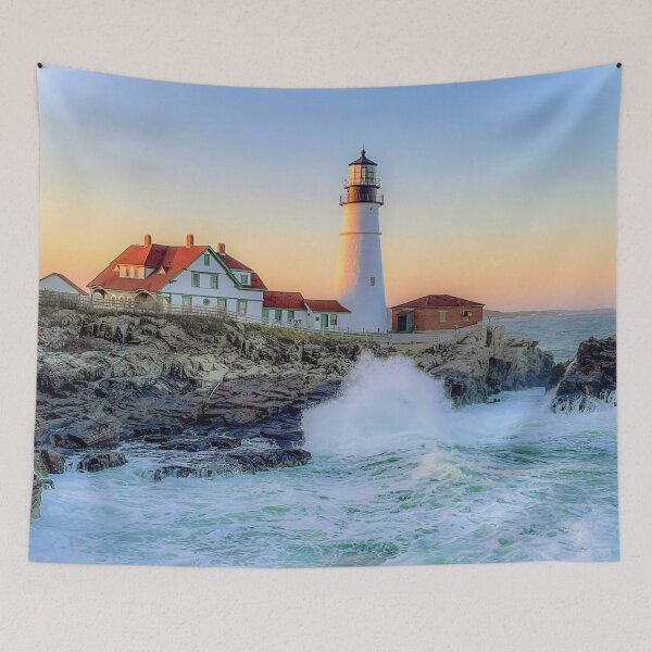 Aperçu de l'œuvre Photographie du phare emblématique de Portland Head Light dans le Maine créée et vendue par me2atee.