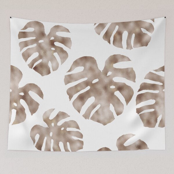 Item preview, Rose gold monstera fronds designed and sold by peggieprints.