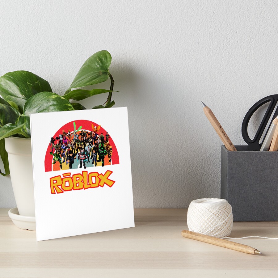 "Retro Vintage Multiplayer Roblox Video Game Beautiful Model" Art Board