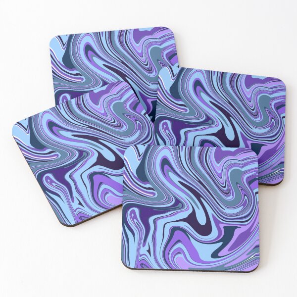 Item preview, Liquid Swirl Marble Blue Lavender Abstract designed and sold by jays-artworks.