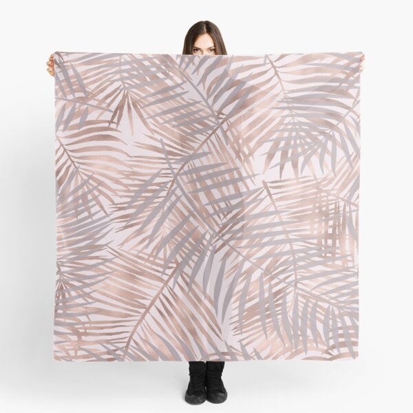 Shady rose gold palms Scarf