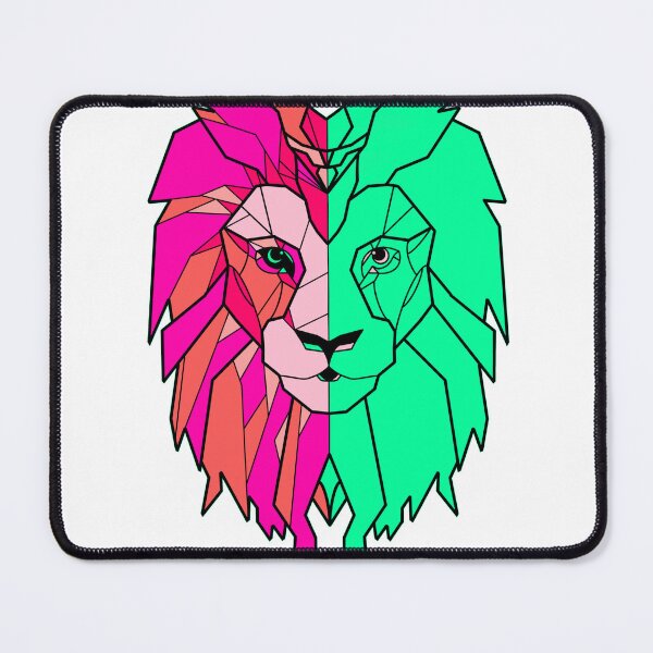 Item preview, Pink and Green Lion Head Design designed and sold by MyMemoriesArts.