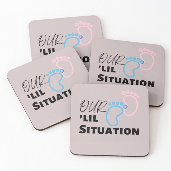 Item preview, Our Little Situation Baby Feet cute and funny T shirt design twins or for before the baby comes.  designed and sold by tranquilbeach.
