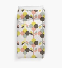 Blooms in Blush // Abstraktes Muster Retro Art Bettbezug