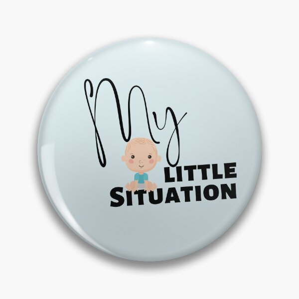 Item preview, My Little Situation Blue Baby cute and funny T shirt design new mom for gender reveal.  designed and sold by tranquilbeach.