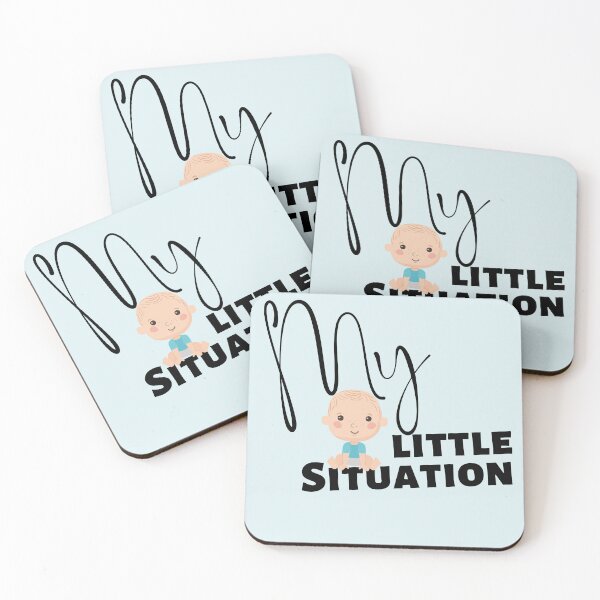 Item preview, My Little Situation Blue Baby cute and funny T shirt design new mom for gender reveal.  designed and sold by tranquilbeach.