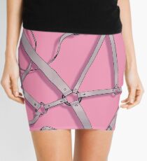Kinky Spiderweb - White/Pink Mini Skirt