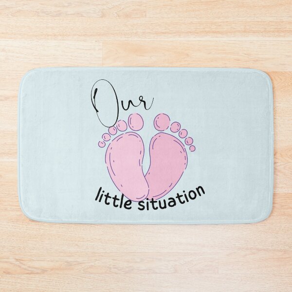 Item preview, Our Little Situation Pink Baby Feet cute T shirt design new mom for gender reveal.  designed and sold by tranquilbeach.
