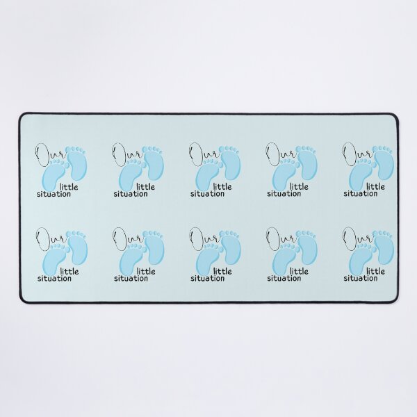 Item preview, Our Little Situation Blue Baby Feet cute T shirt design new mom for gender reveal. designed and sold by tranquilbeach.