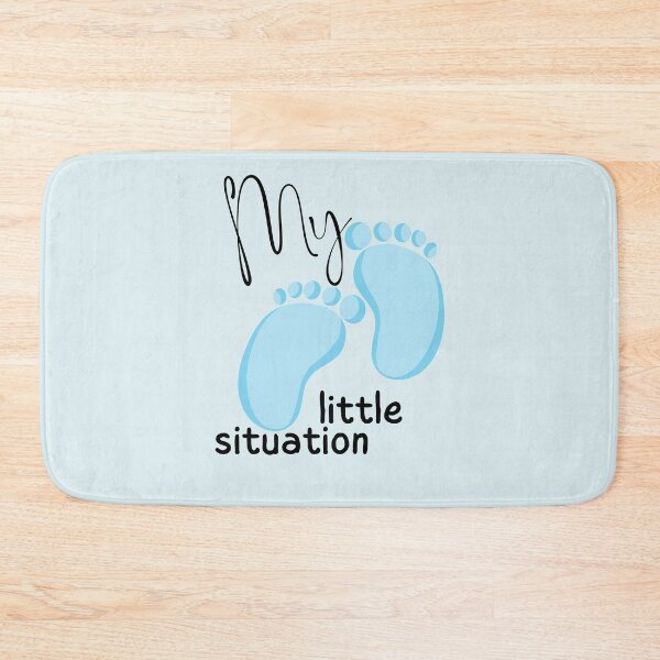 Item preview, My Little Situation Blue Baby Feet cute T shirt design new mom for gender reveal.  designed and sold by tranquilbeach.