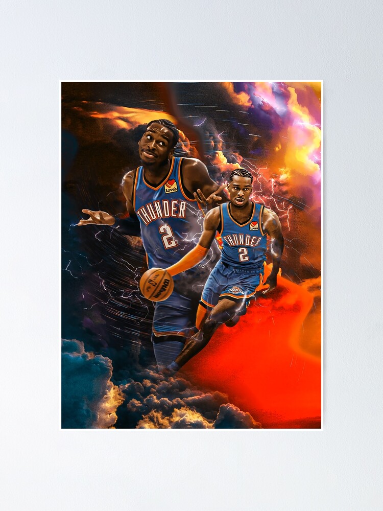 Oklahoma City Thunder Shai Gilgeous‐Alexander Jersey Photographic Print  for Sale by AaronAnton23