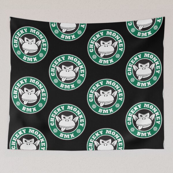 Aperçu de l'œuvre Cheeky Monkey BMX Monkoffee Vert créée et vendue par HayleyAnn79.