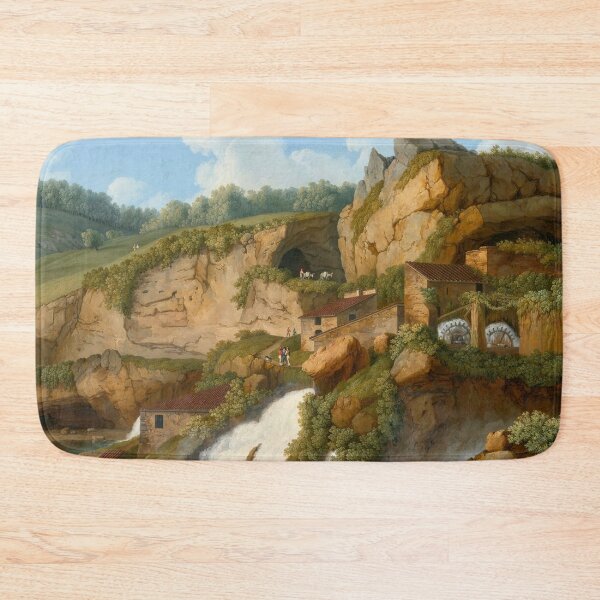 Item preview, View Of The Waterfall At Anitrella With Goats Grazing Nearby by Jakob Philipp Hackert designed and sold by LoveSeasonz.
