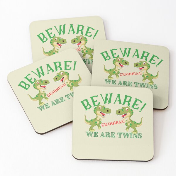 Item preview, BEWARE We are Twins funny T shirt design for mothers and families of little boy twins. designed and sold by tranquilbeach.