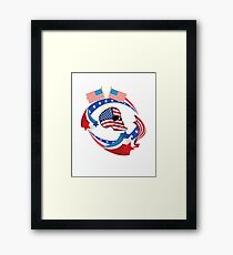 Fourth Of July Skull Fun Party Hard T-shirt Framed Print