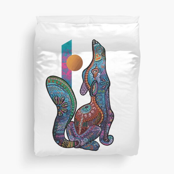 Alebrije Wolf Duvet Cover