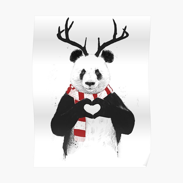 Xmas panda Poster
