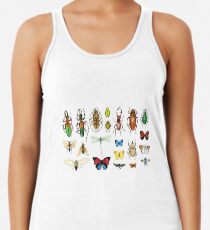 The Usual Suspects - Insects on grey - watercolour bugs pattern by Cecca Designs Women's Tank Top