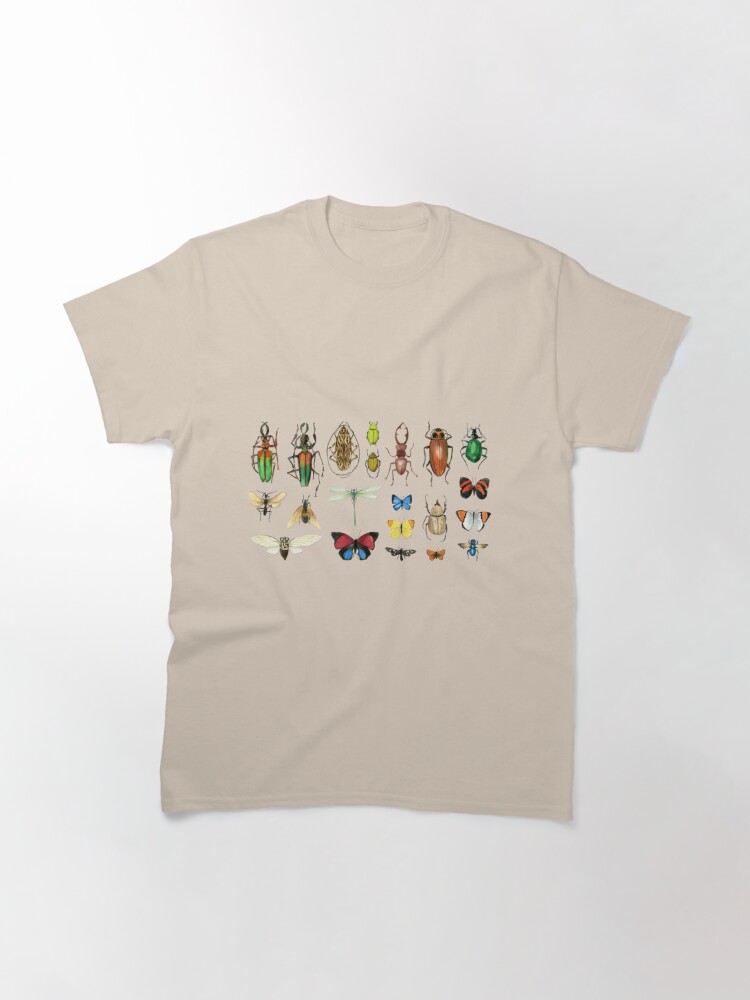 Alternate view of The Usual Suspects - Insects on grey - watercolour bugs pattern by Cecca Designs Classic T-Shirt