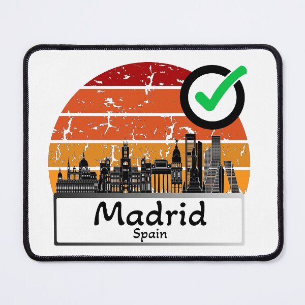 Item preview, madrid spain Skyline Vintage1 designed and sold by WhereIsTravis.