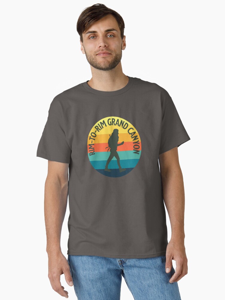 Thumbnail 1 of 7, Classic T-Shirt, Rim to Rim Hike Grand Canyon Hiking designed and sold by CattlettArt.