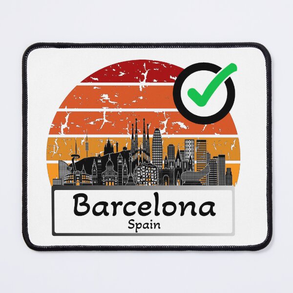 Item preview, barcelona spain Skyline Vintage1 designed and sold by WhereIsTravis.