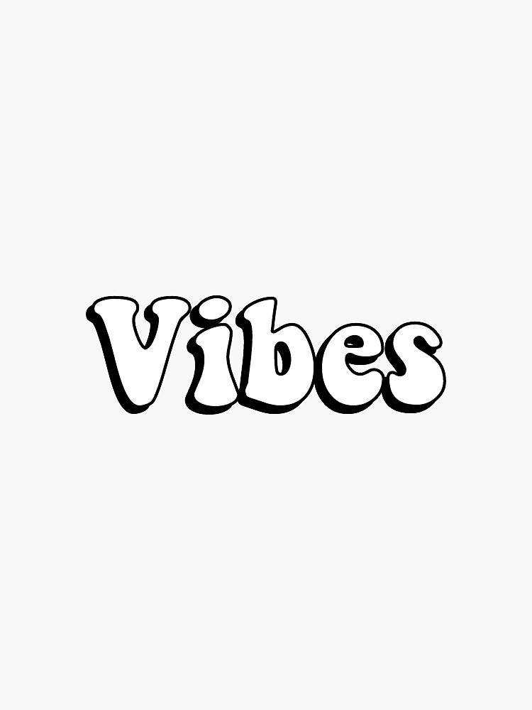 "Black and White Vibes Sticker" Sticker for Sale by Redbubble