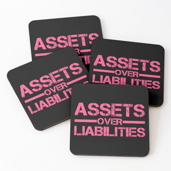 Item preview, Assets Over Liabilities Text in Pink 2b designed and sold by BLMcreations.