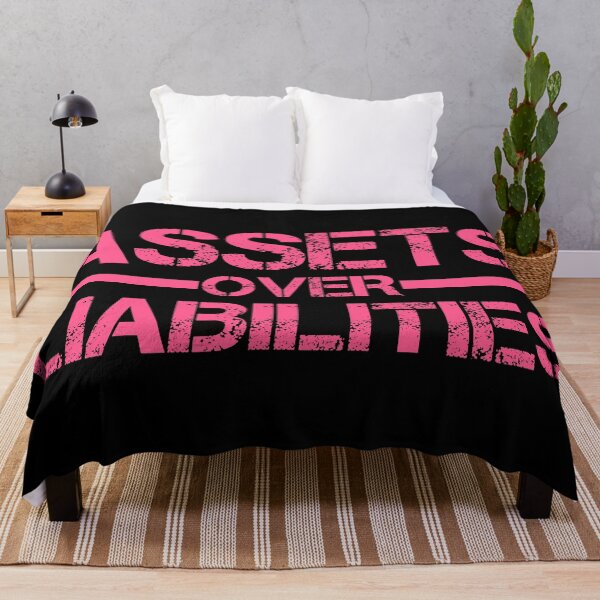 Item preview, Assets Over Liabilities Text in Pink 2b designed and sold by BLMcreations.
