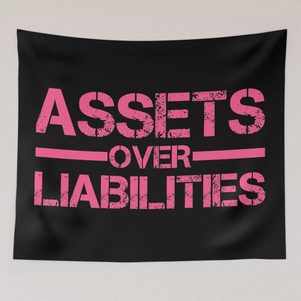 Item preview, Assets Over Liabilities Text in Pink 2b designed and sold by BLMcreations.