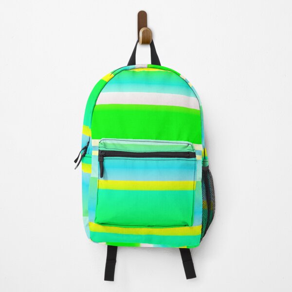 Item preview, Green striped | Green palette stripes (seafoam, mint and lime green) designed and sold by lausn.