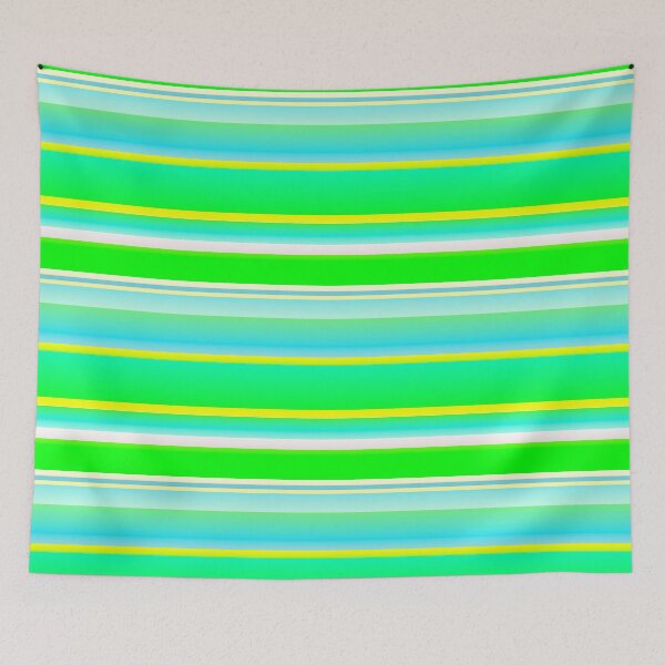 Item preview, Green striped | Green palette stripes (seafoam, mint and lime green) designed and sold by lausn.