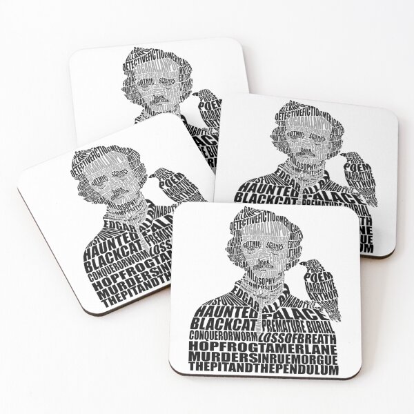 Item preview, Edgar Allan Poe Calligram Gift Fan designed and sold by SampoKataja.