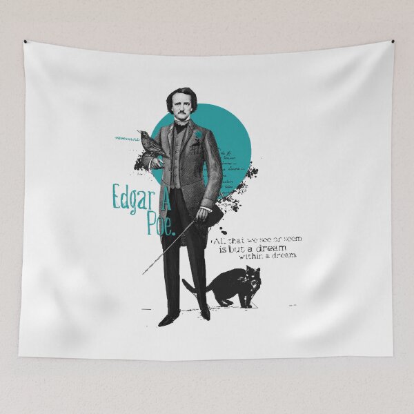 Item preview, Edgar Allan Poe Cat FanArt Gift designed and sold by SampoKataja.