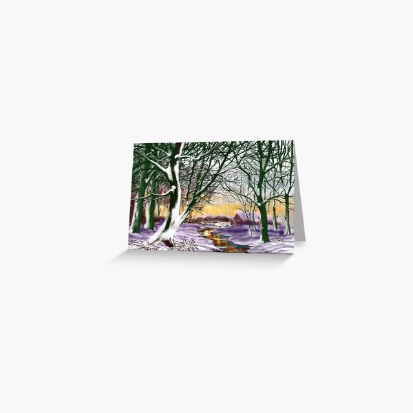 "Cottage at Twilight" Greeting Card