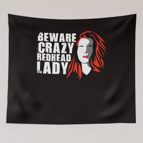 Item preview, Crazy Redhead Lady Ginger Girl Girlfriend Red Orange Haired designed and sold by TomGiantDesigns.