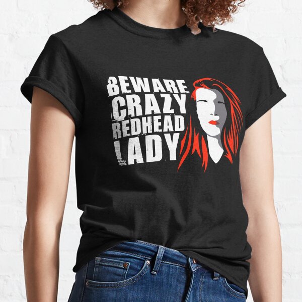 Item preview, Crazy Redhead Lady Ginger Girl Girlfriend Red Orange Haired designed and sold by TomGiantDesigns.