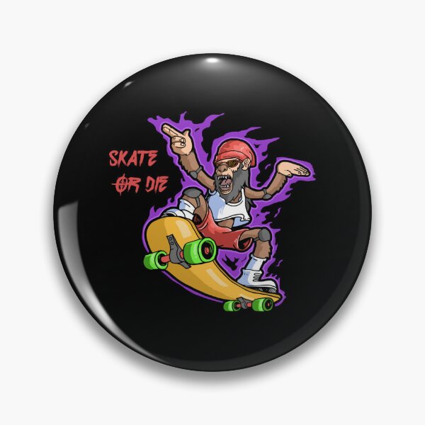 Item preview, Skate Or Die Monkey Skater Doing Tricks Sticker designed and sold by laureljusjv.