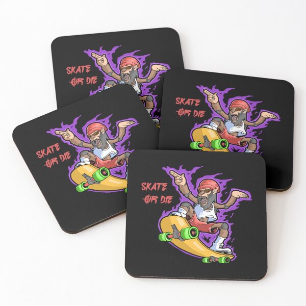 Item preview, Skate Or Die Monkey Skater Doing Tricks Sticker designed and sold by laureljusjv.