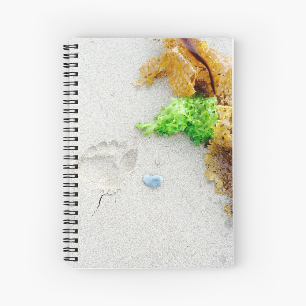 Footprint In The Sand Spiral Notebook