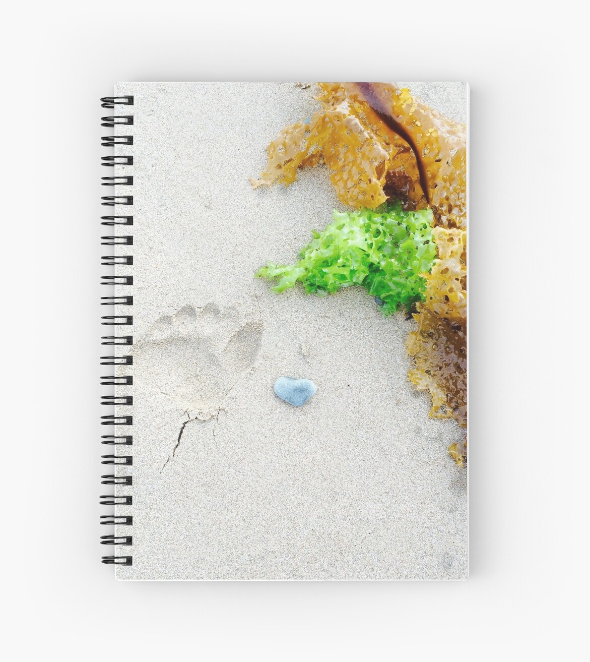 ‘Footprint In The Sand’ Spiral Notebook by sspellmancann