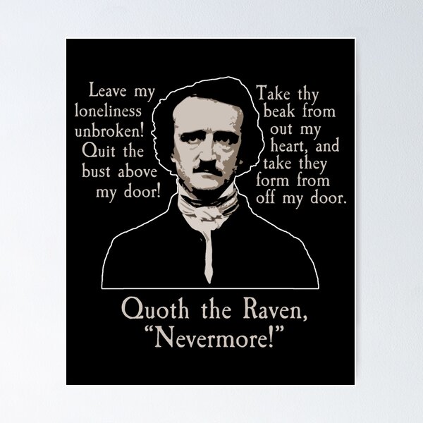 Item preview, Edgar Allan Poe The Raven Poem for Horror Fans designed and sold by SampoKataja.