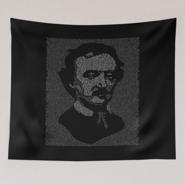 Item preview, Edgar Allan Poe The Raven Typography Portrait designed and sold by SampoKataja.