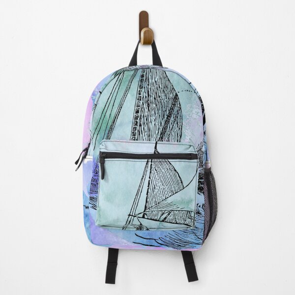 Item preview, Sailing Boat, Ocean, Watercolour blue splatter designed and sold by ORA_ORA.