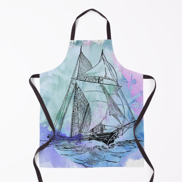 Item preview, Sailing Boat, Ocean, Watercolour blue splatter designed and sold by ORA_ORA.