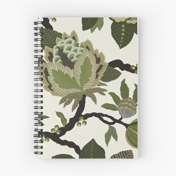 Item preview, Green Jacobean Floral designed and sold by Sarah Thorpe Designs .
