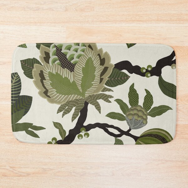 Item preview, Green Jacobean Floral designed and sold by Sarah Thorpe Designs .