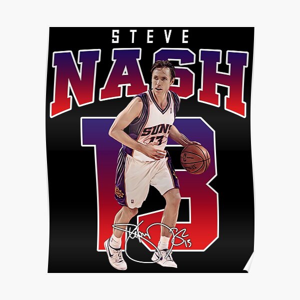 "Steve Nash Phoenix Basketball Legend MVP Signature Vintage Retro 80s